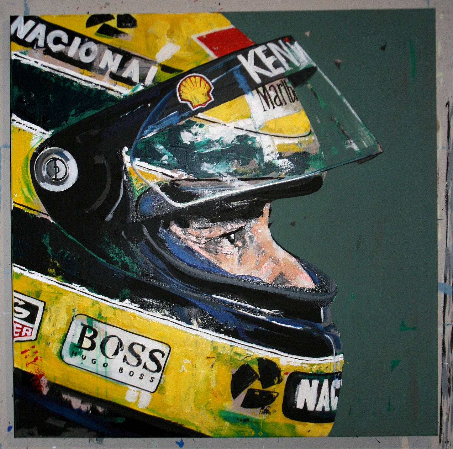 Ayrton Senna 22 Artist Original Painting By Sean Wales