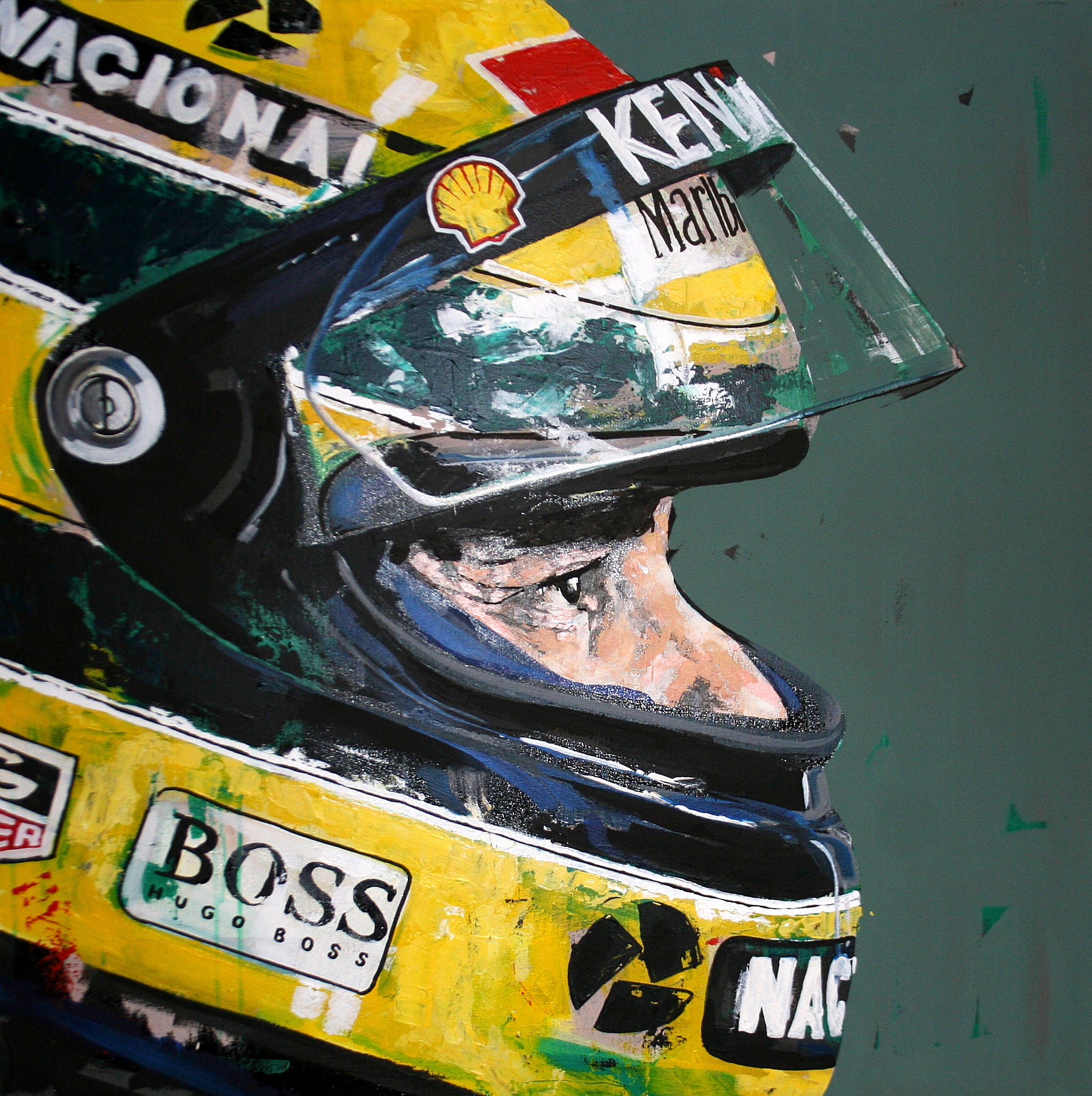 Ayrton Senna 22 Artist Original Painting By Sean Wales Sean Wales Art