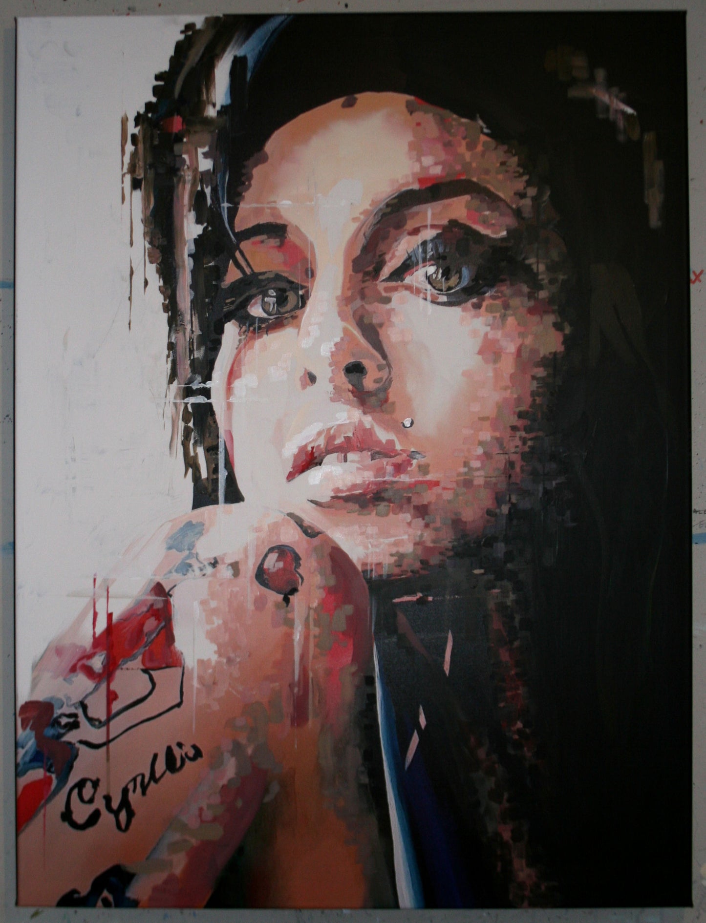 Amy Winehouse Portrait Painting By Sean Wales