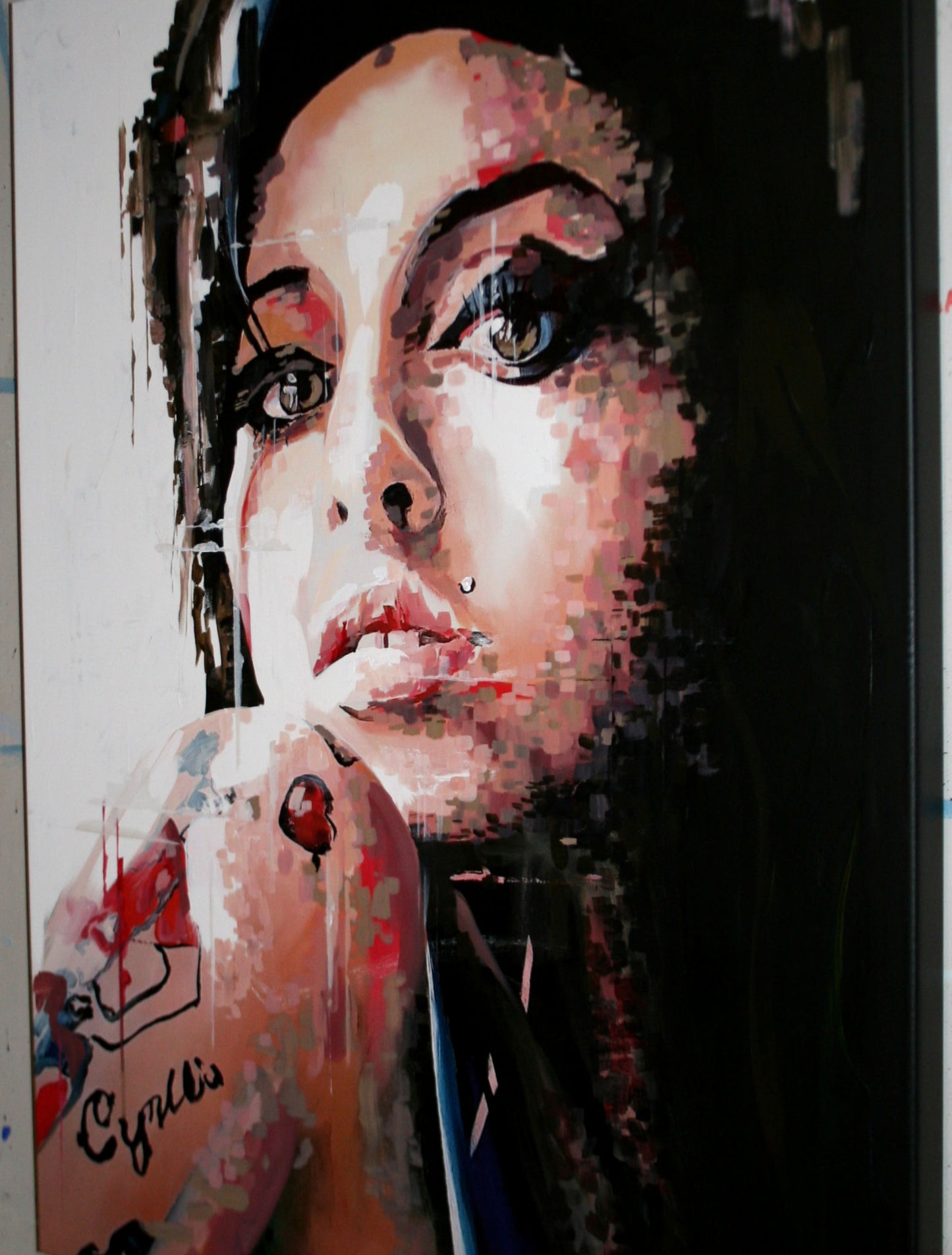 Amy Winehouse Portrait Painting By Sean Wales